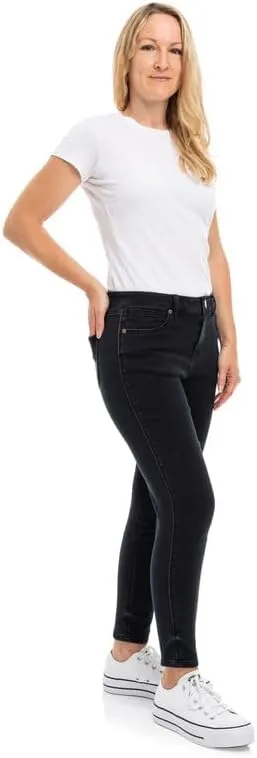 1822 Denim Women's Petite 26" Butter Ankle Skinny Black
