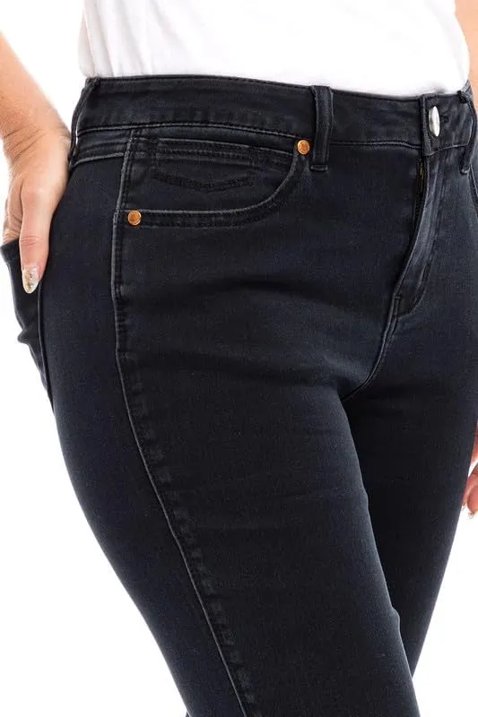 1822 Denim Women's Petite 26" Butter Ankle Skinny Black