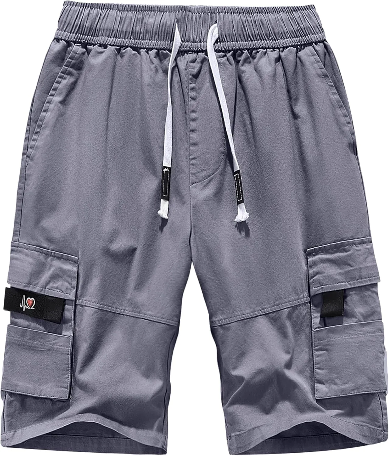 APTRO Men's Cargo Shorts Elastic Waistband Drawstring Summer Casual Cotton Big & Tall Relaxed Fit Work Shorts