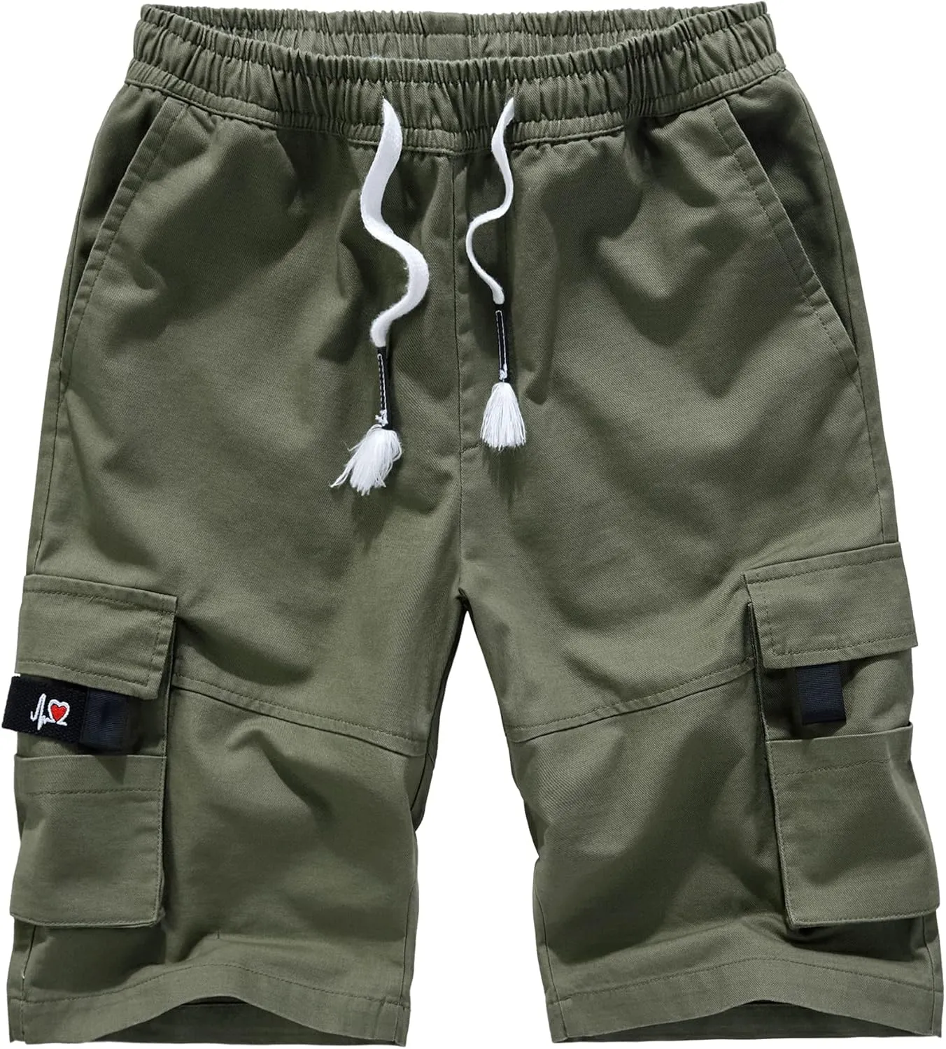 APTRO Men's Cargo Shorts Elastic Waistband Drawstring Summer Casual Cotton Big & Tall Relaxed Fit Work Shorts