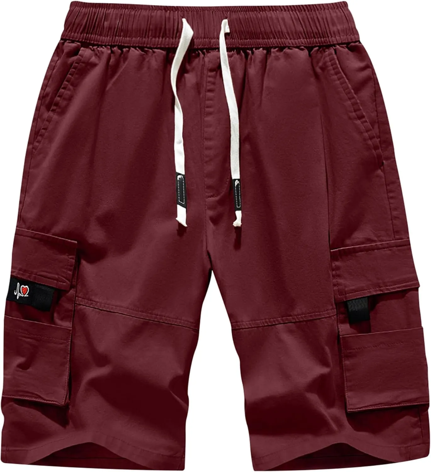 APTRO Men's Cargo Shorts Elastic Waistband Drawstring Summer Casual Cotton Big & Tall Relaxed Fit Work Shorts