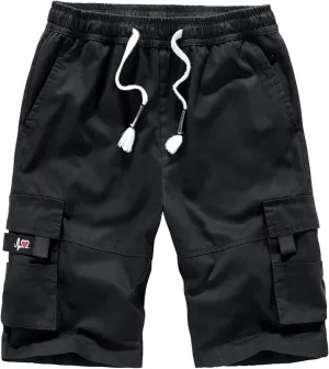 APTRO Men's Cargo Shorts Elastic Waistband Drawstring Summer Casual Cotton Big & Tall Relaxed Fit Work Shorts