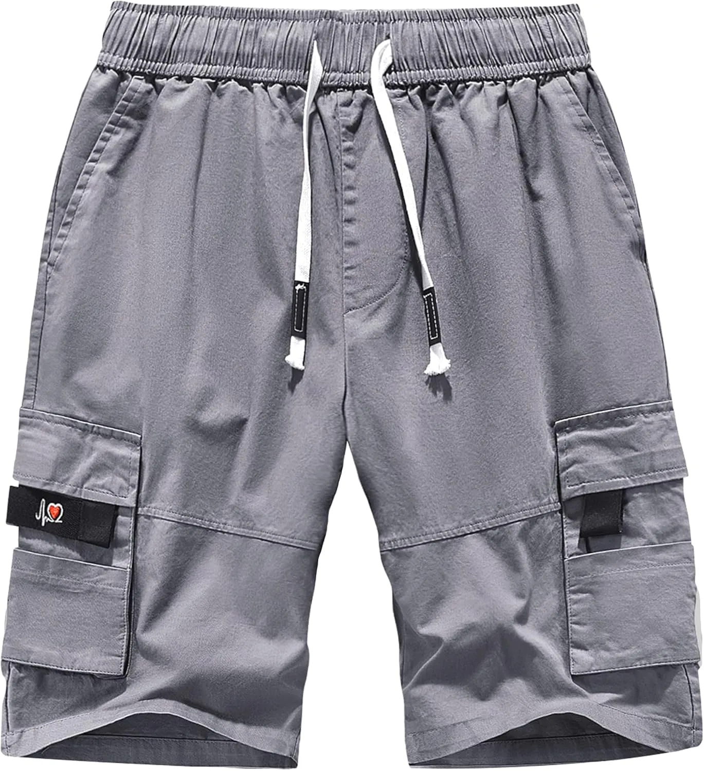 APTRO Men's Cargo Shorts Elastic Waistband Drawstring Summer Casual Cotton Big & Tall Relaxed Fit Work Shorts