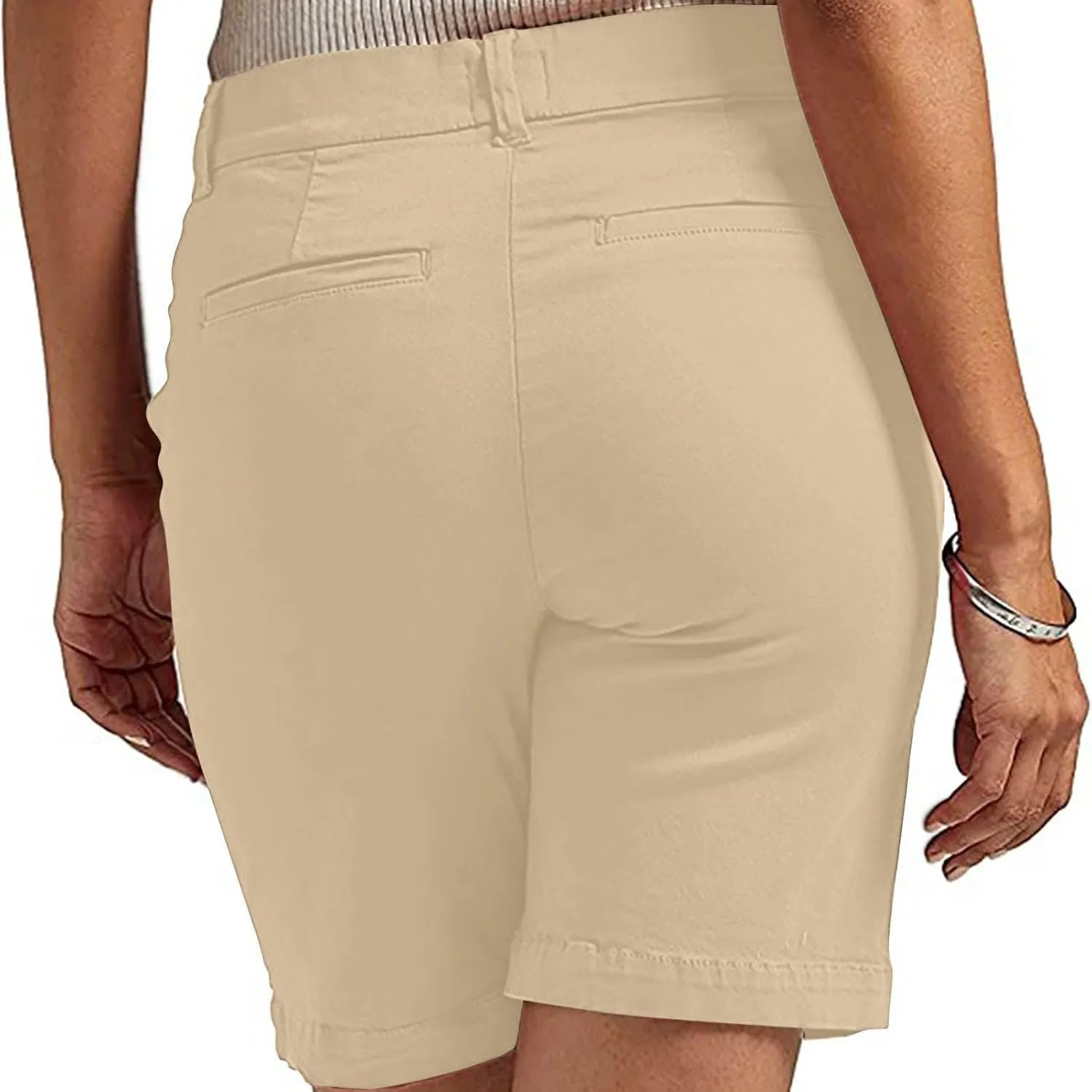 Athletic Shorts for Women High Waisted Chino Pants Straight Leg Short Pants Hiking Summer Shorts with Pockets 2025