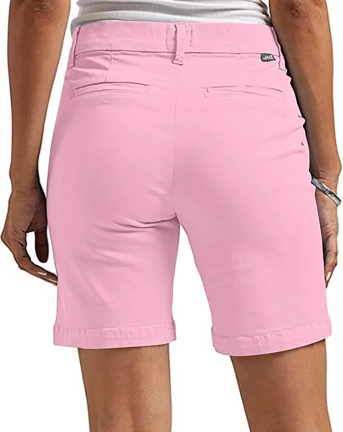 Athletic Shorts for Women High Waisted Chino Pants Straight Leg Short Pants Hiking Summer Shorts with Pockets 2025