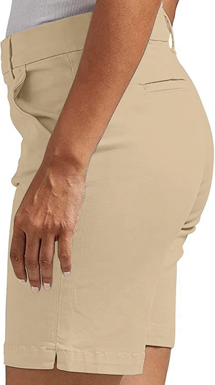 Athletic Shorts for Women High Waisted Chino Pants Straight Leg Short Pants Hiking Summer Shorts with Pockets 2025