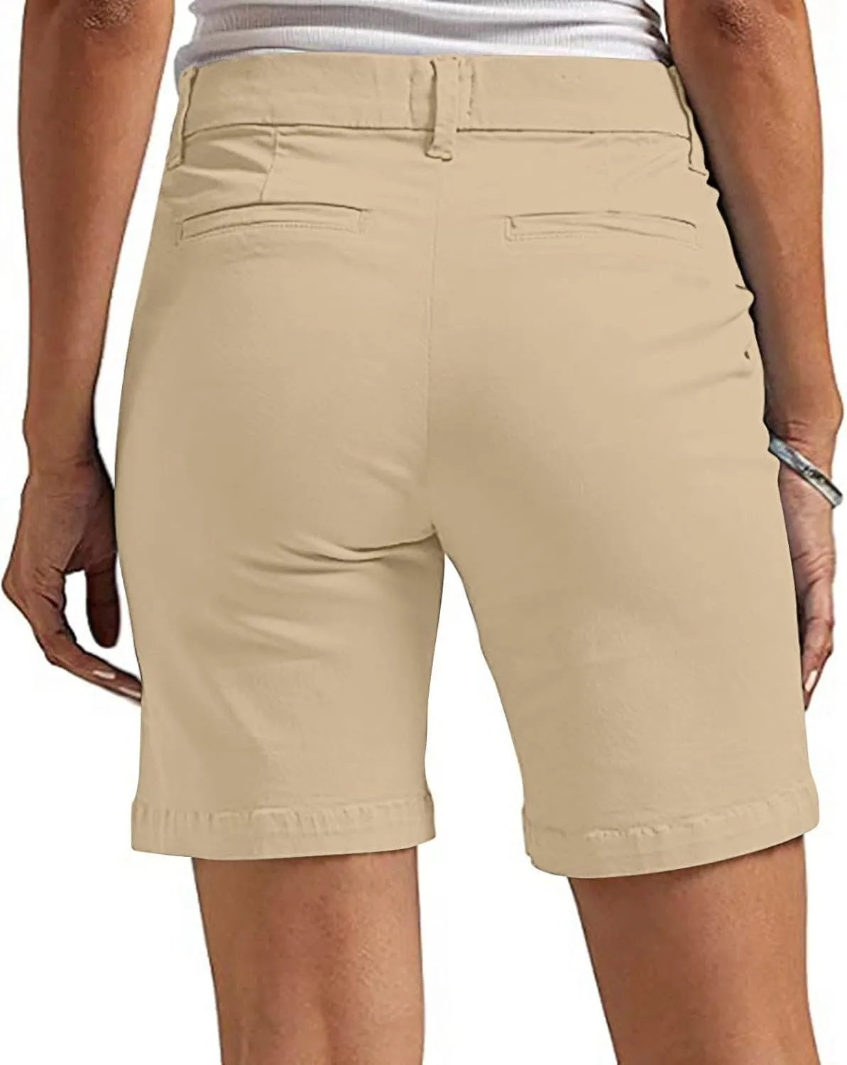 Athletic Shorts for Women High Waisted Chino Pants Straight Leg Short Pants Hiking Summer Shorts with Pockets 2025