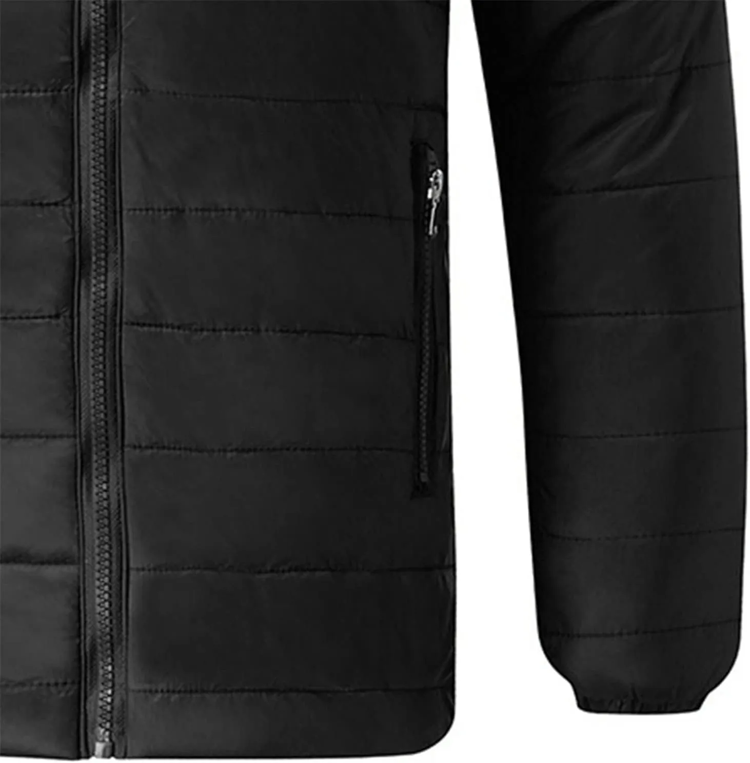 BIFUTON Lightweight Puffer Jacket with Hood Men Warm Thick Down Hoodie Full Zip Puffy Coat for Hiking Travel Winter Outwears