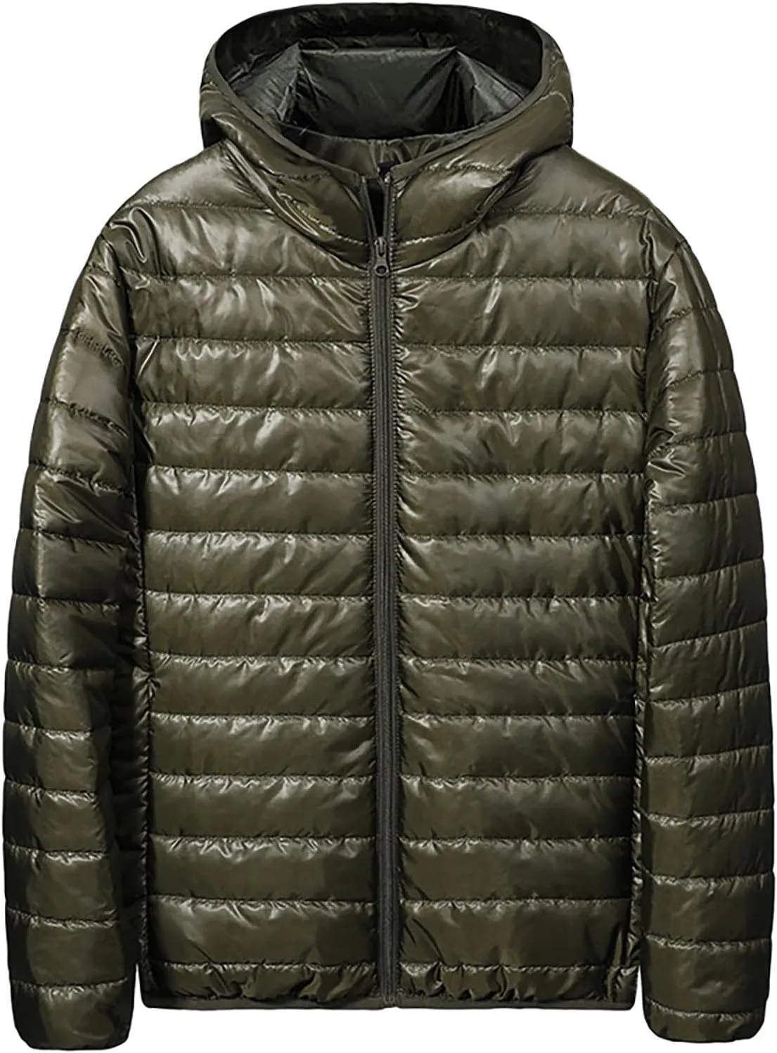 BIFUTON Puffer Jacket Hoodies for Men Zip Up Cotton Down Outwears Mens Winter Coats Lightweight Down Jacket Men with Pockets
