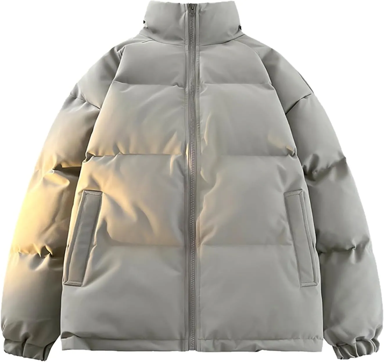 BIFUTON Winter Jackets for Men Lightweight Puffer Jacket Zip Up Quilted Jackets Stand Up Collar Down Coat Outdoor Outerwears
