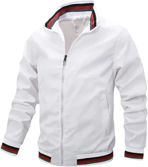 BIFUTON Winter Jackets for Men,Men's Lightweight Bomber Jacket Casual Spring Fall Windbreaker Zip Up Sportswear Coat Tops