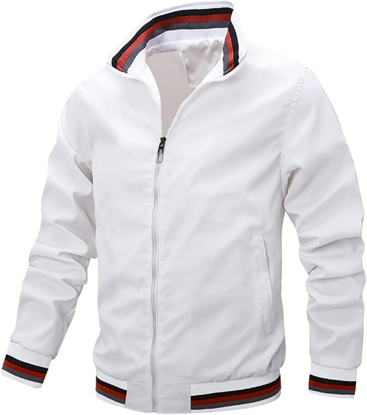 BIFUTON Winter Jackets for Men,Men's Lightweight Bomber Jacket Casual Spring Fall Windbreaker Zip Up Sportswear Coat Tops