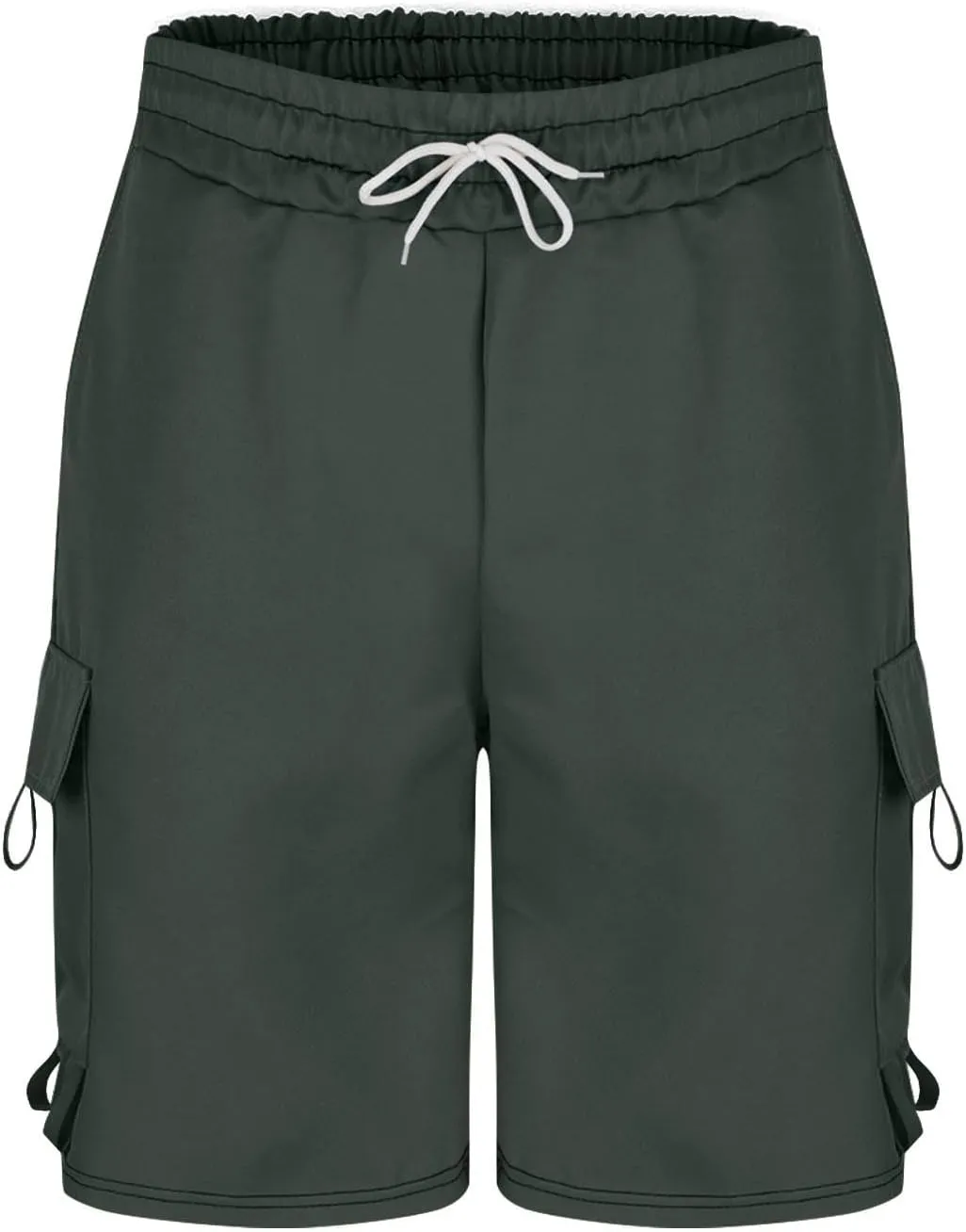 Big and Tall Cargo Shorts Drawstring Elastic Waist Outdoor Sweatshort Summer Casual Workout Gym Hiking Jogger Pockets
