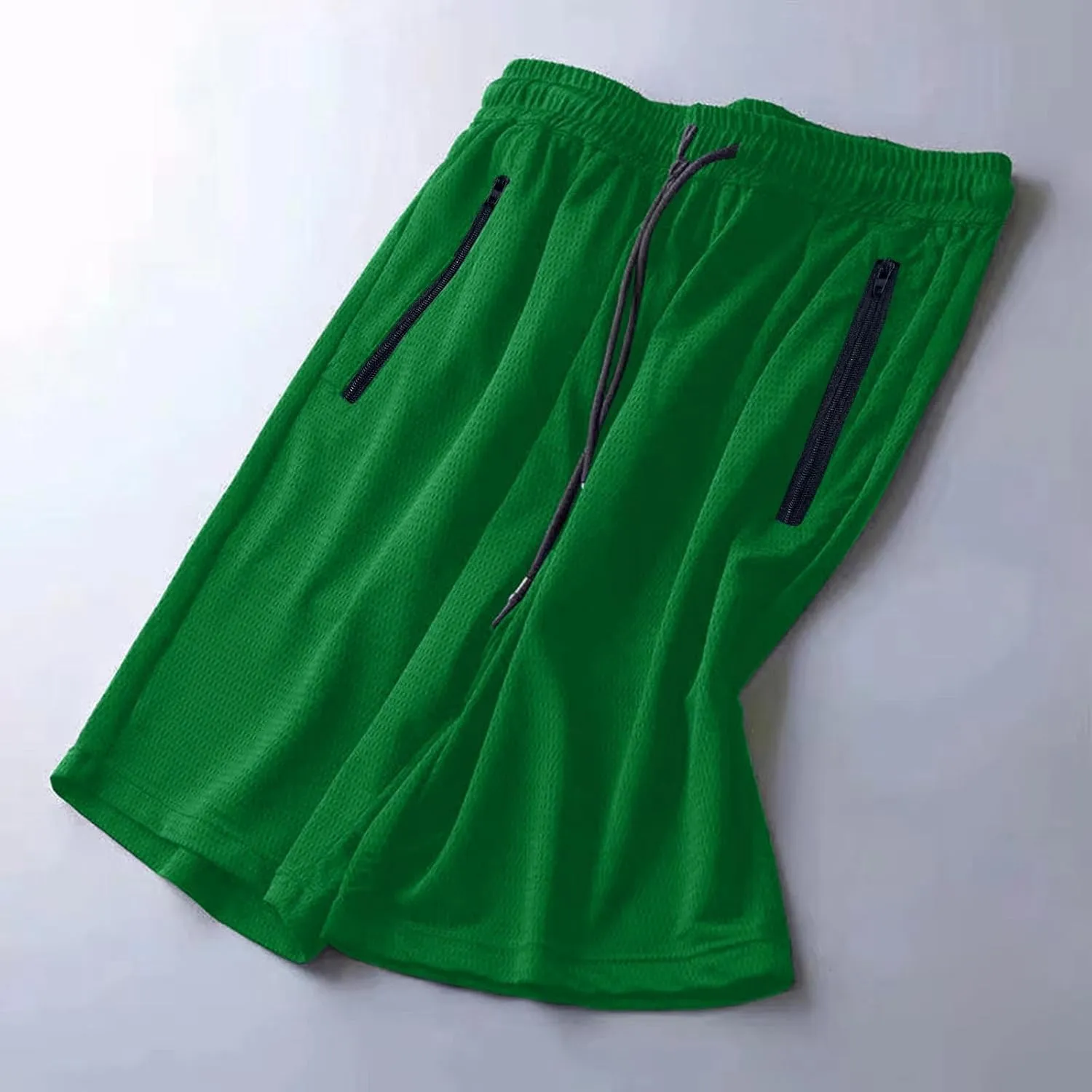 Big and Tall Shorts for Men Casual Breathable Mesh Quick Dry Solid Athletic Short Drawstring Elastic Waist Pants