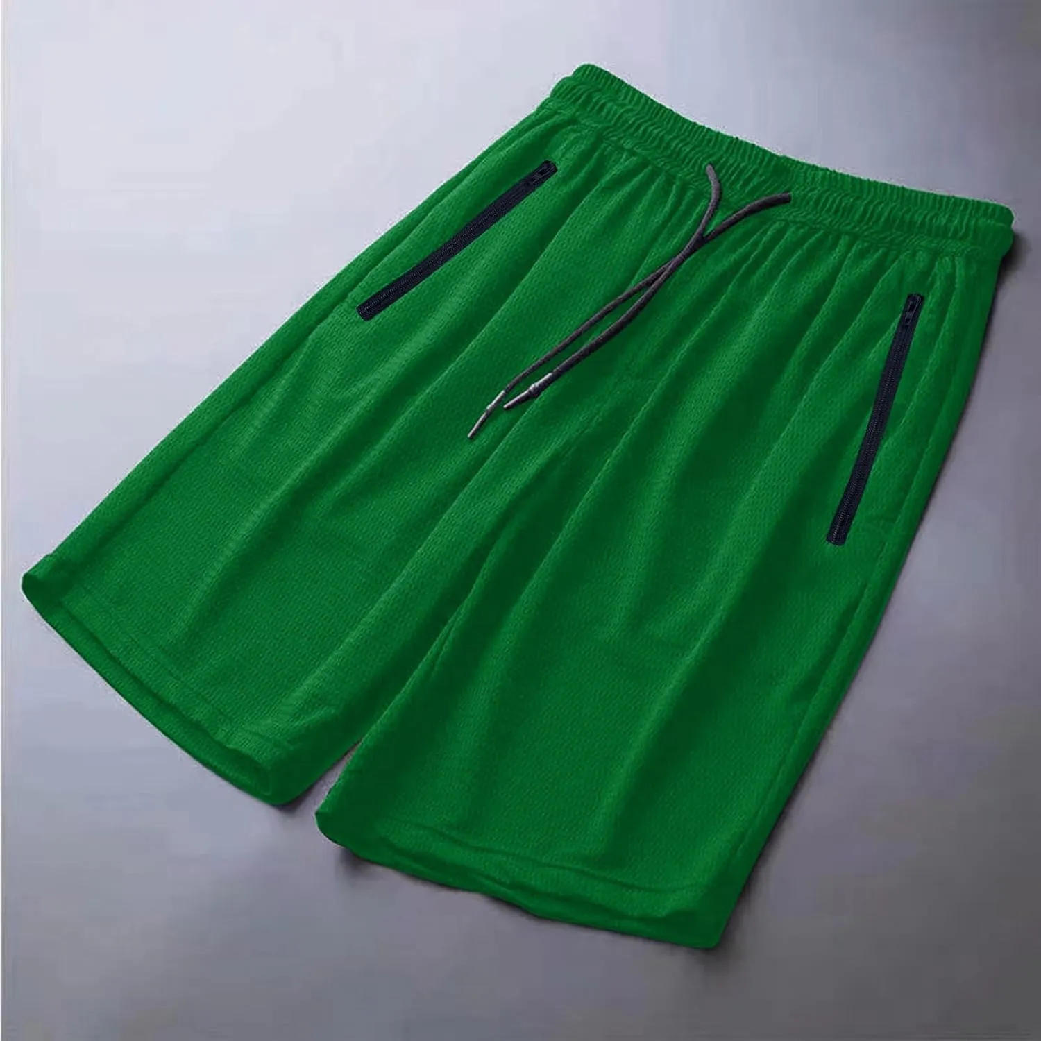 Big and Tall Shorts for Men Casual Breathable Mesh Quick Dry Solid Athletic Short Drawstring Elastic Waist Pants