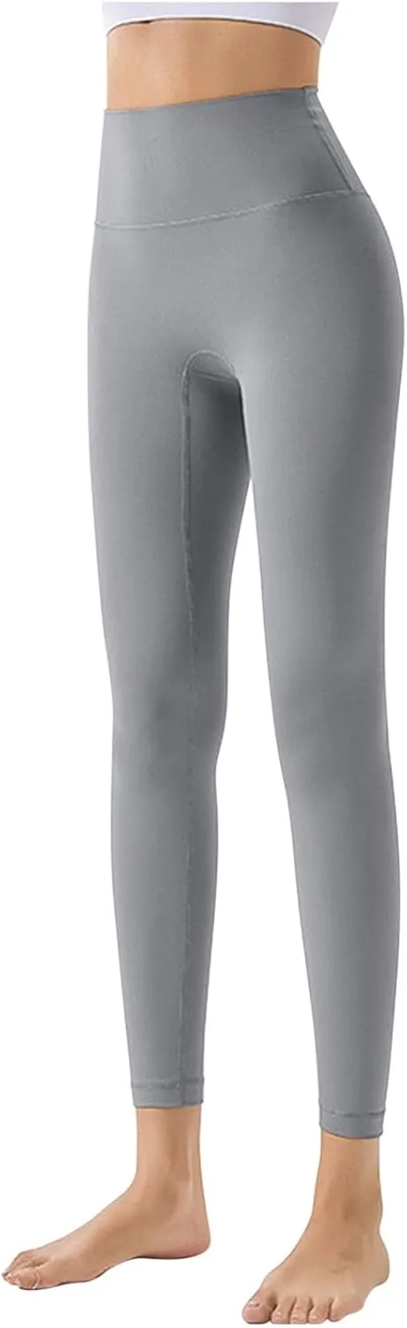 Black Yoga Leggings for Women High Waist Fitness Shaped Tights Comfy Compression Workout Athletic Gym Sports Leggings