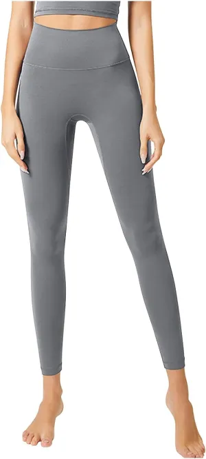 Black Yoga Leggings for Women High Waist Fitness Shaped Tights Comfy Compression Workout Athletic Gym Sports Leggings
