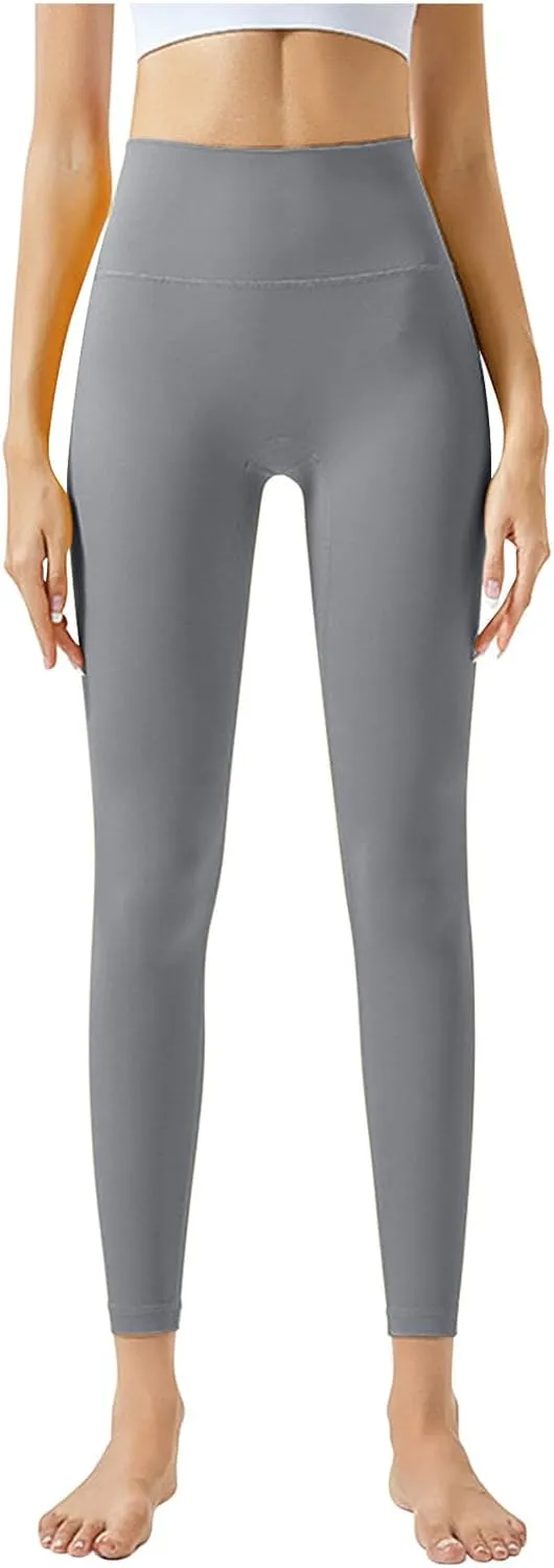 Black Yoga Leggings for Women High Waist Fitness Shaped Tights Comfy Compression Workout Athletic Gym Sports Leggings