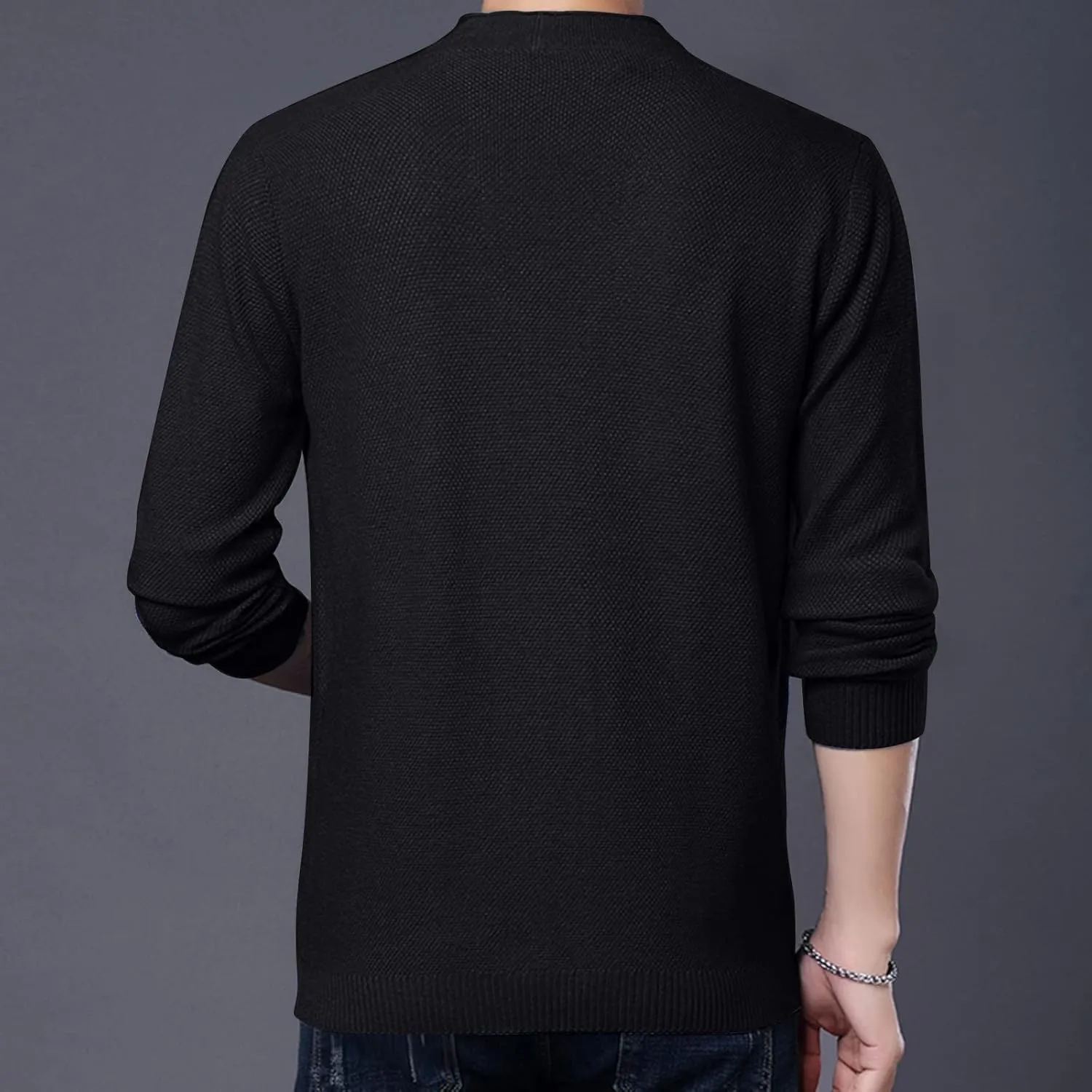 Cardigan Men, Mens Shawl Collar Cardigan Sweater Cable Knit Slim Fit Long Sleeve Winter Fisherman Casual Cardigans