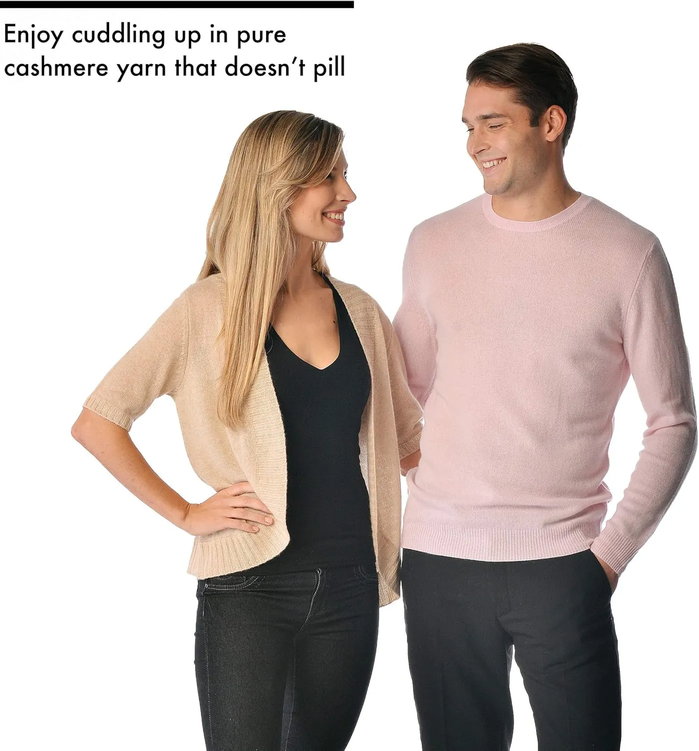 Cashmere Boutique 100% Pure Cashmere Spring Pullover V Neck Sweater Men – Long Sleeve, Lightweight, Soft and Warm Sweater