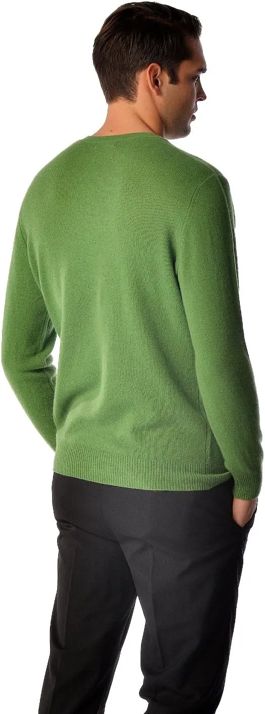 Cashmere Boutique 100% Pure Cashmere Spring Pullover V Neck Sweater Men – Long Sleeve, Lightweight, Soft and Warm Sweater