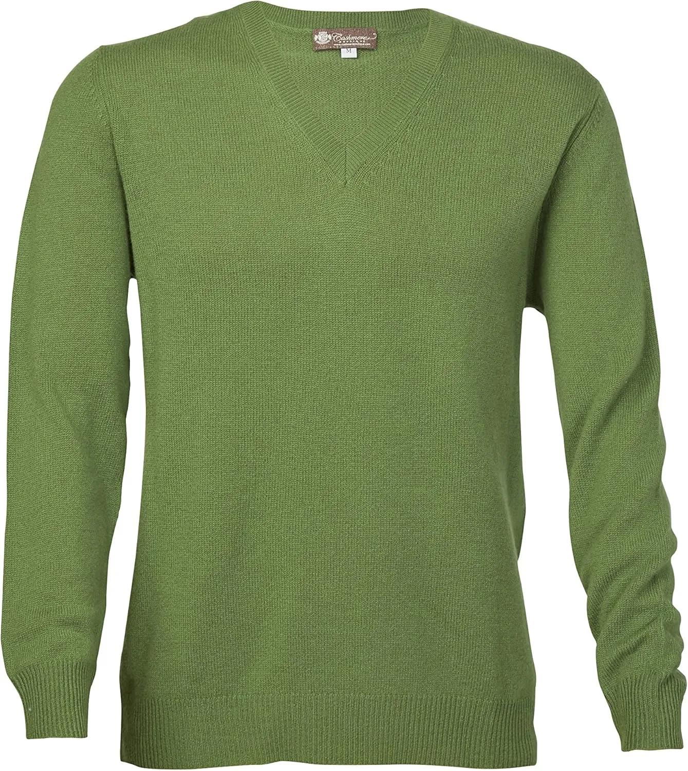 Cashmere Boutique 100% Pure Cashmere Spring Pullover V Neck Sweater Men – Long Sleeve, Lightweight, Soft and Warm Sweater