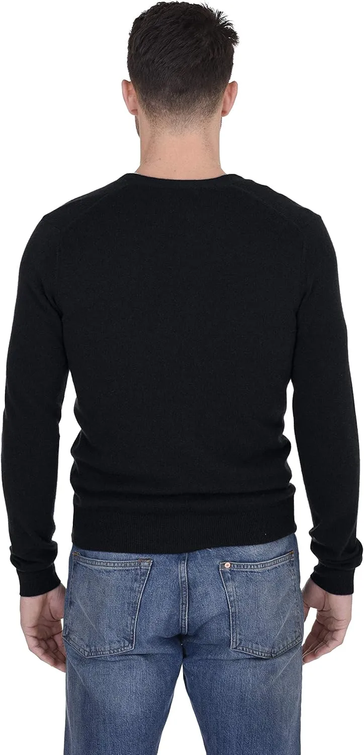 Cashmeren Men's Button Down Cardigan 100% Pure Cashmere Classic Knit V-Neck Sweater
