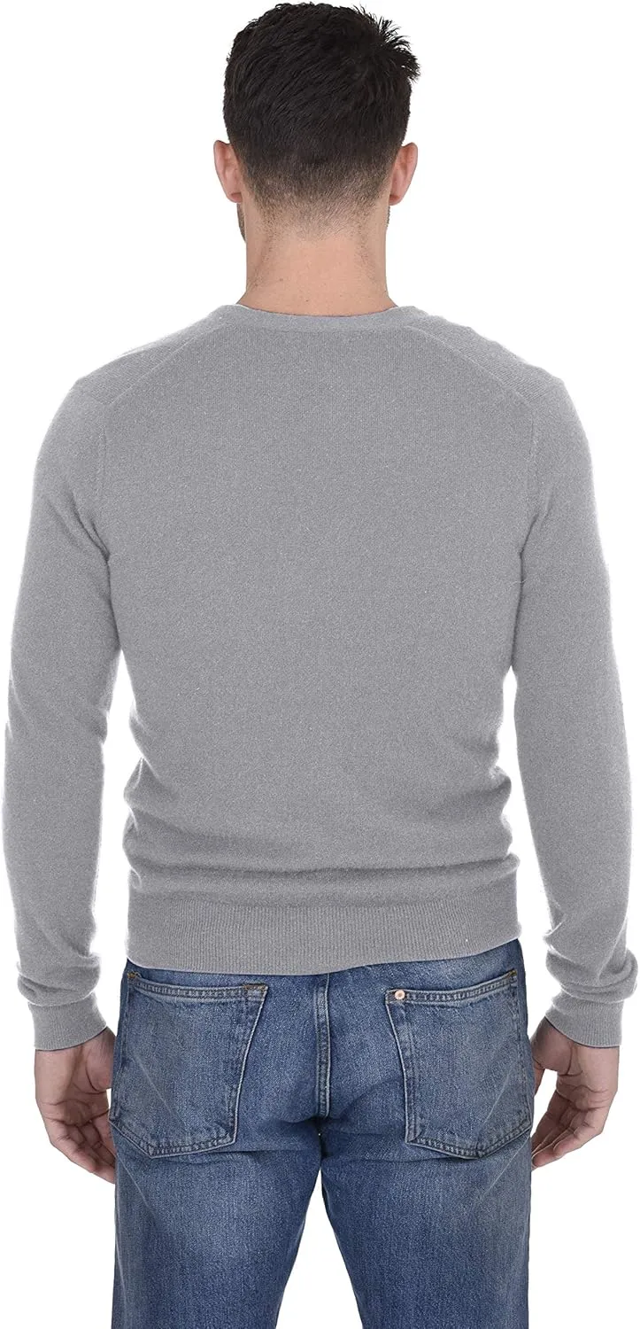 Cashmeren Men's Button Down Cardigan 100% Pure Cashmere Classic Knit V-Neck Sweater