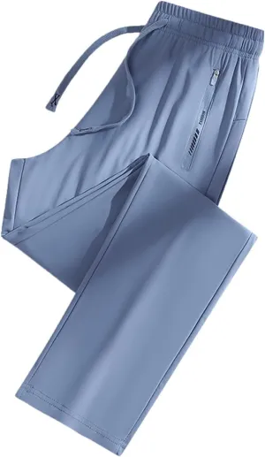 Casual Pants for Women Summer Elastic Waist Dress Pants with Pockets Lounge Baggy Pant Gym Drawstring Trousers