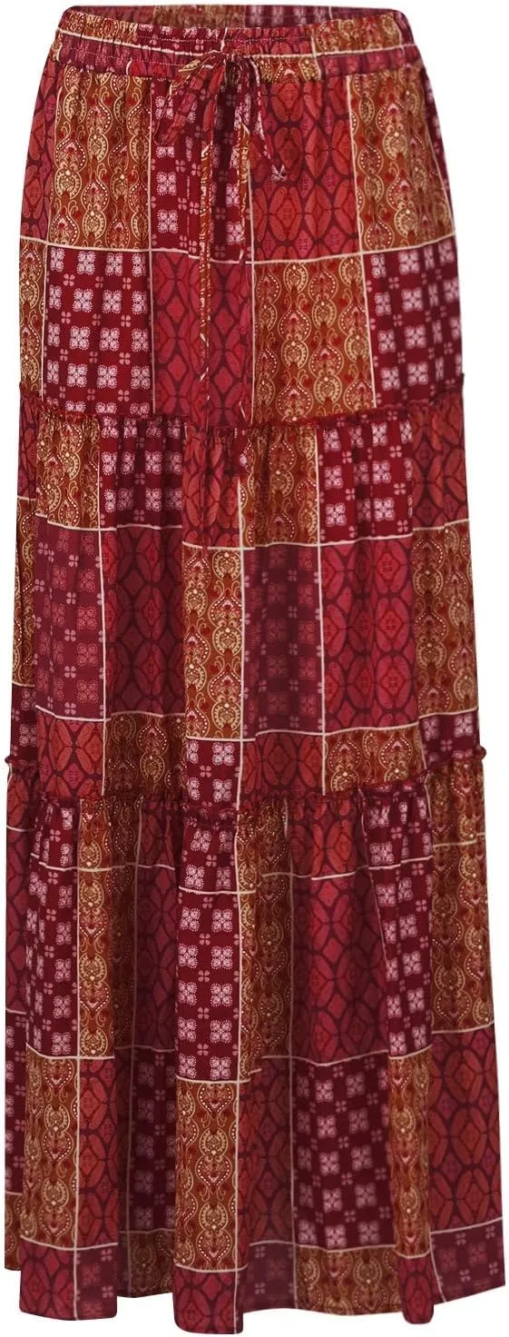 Casual Skirts for Women, Summer Beach Trendy Vacation Maxi Womens Skirts
