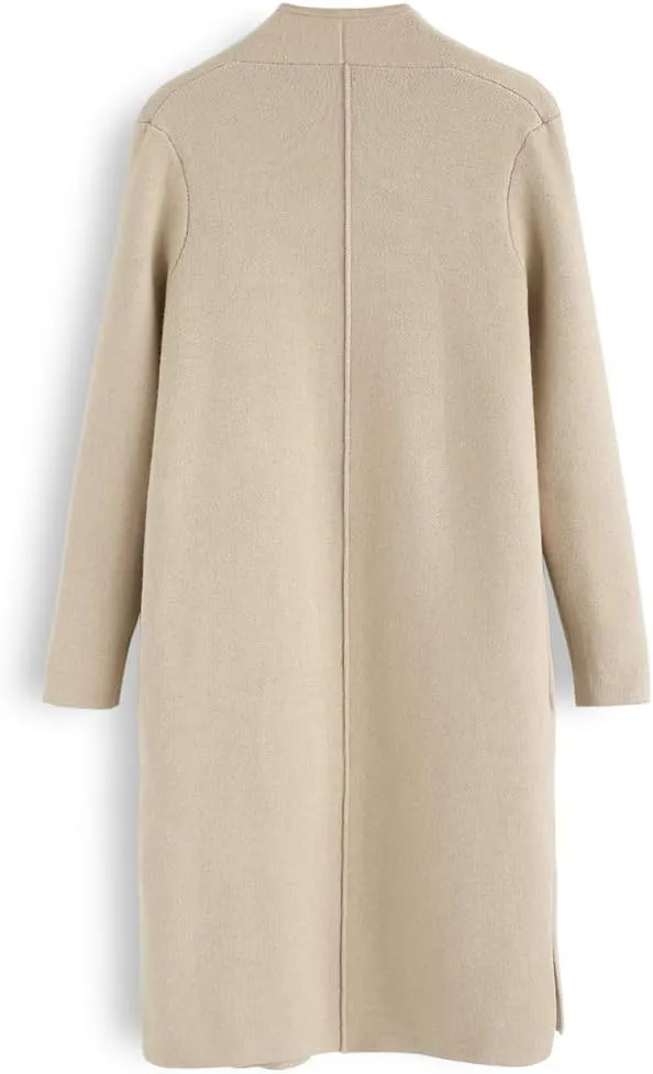 CHICWISH Women's Classy Open Front Knit Coat Cardigan Coatigan Light Jacket