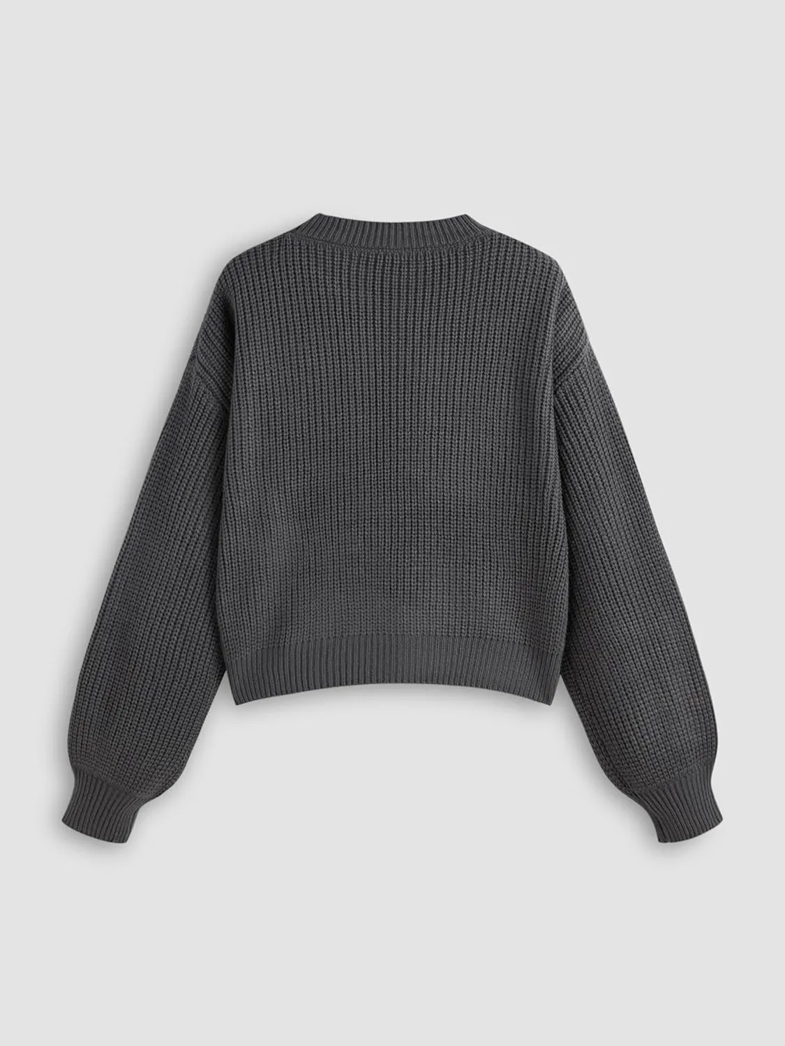 CIDER Women’s Cropped Striped Sweater Long Sleeve Crew Neck Trendy Pullover Tops