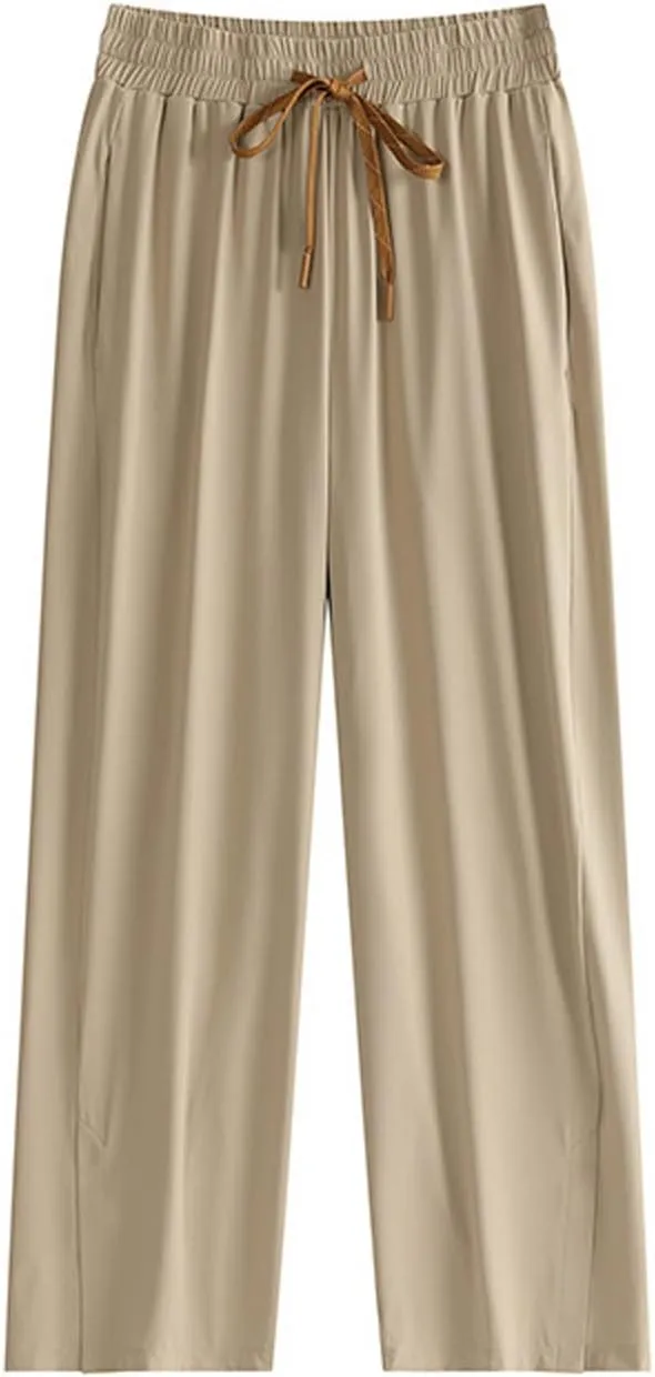 Cool Silk Sweatpants Super Stretch Pants Men's and Women's Casual High Waist Dress Pants for Women Business
