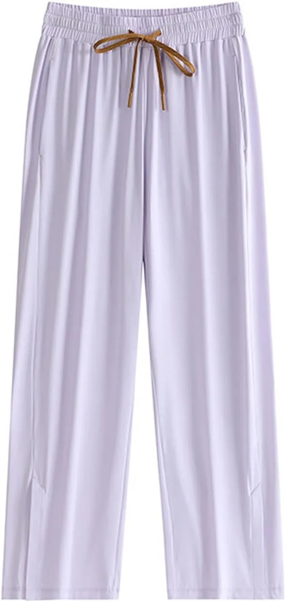Cool Silk Sweatpants Super Stretch Pants Men's and Women's Casual High Waist Dress Pants for Women Business