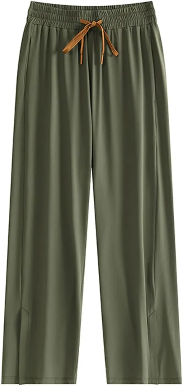 Cool Silk Sweatpants Super Stretch Pants Men's and Women's Casual High Waist Dress Pants for Women Business