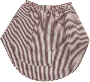 Cotton Bottom Skirt Extender for Layering Half Shirts Removable Layering Half Length Underskirt with Buttons