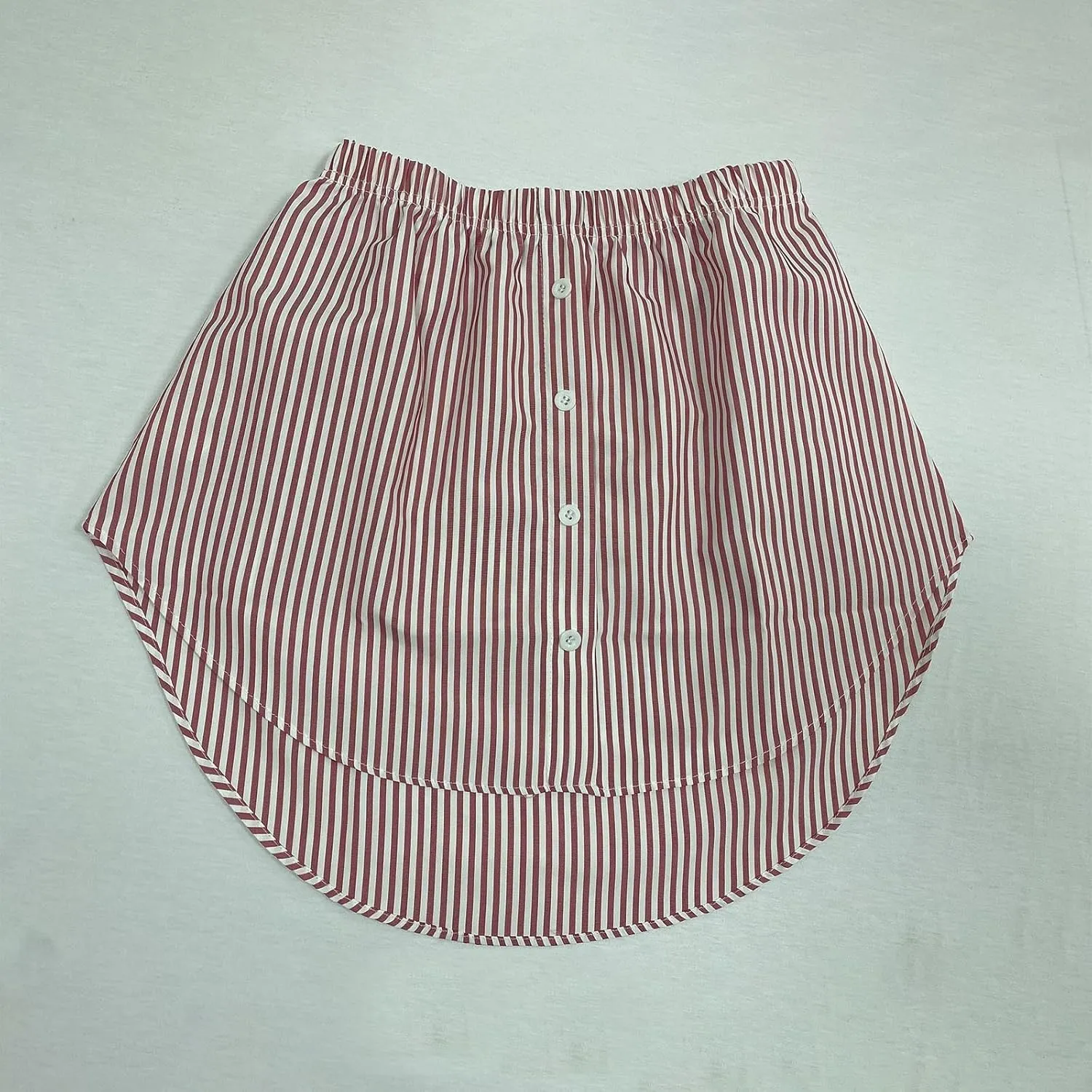 Cotton Bottom Skirt Extender for Layering Half Shirts Removable Layering Half Length Underskirt with Buttons