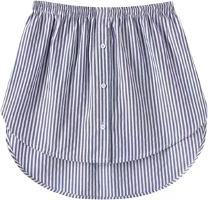 Cotton Bottom Skirt Extender for Layering Half Shirts Removable Layering Half Length Underskirt with Buttons