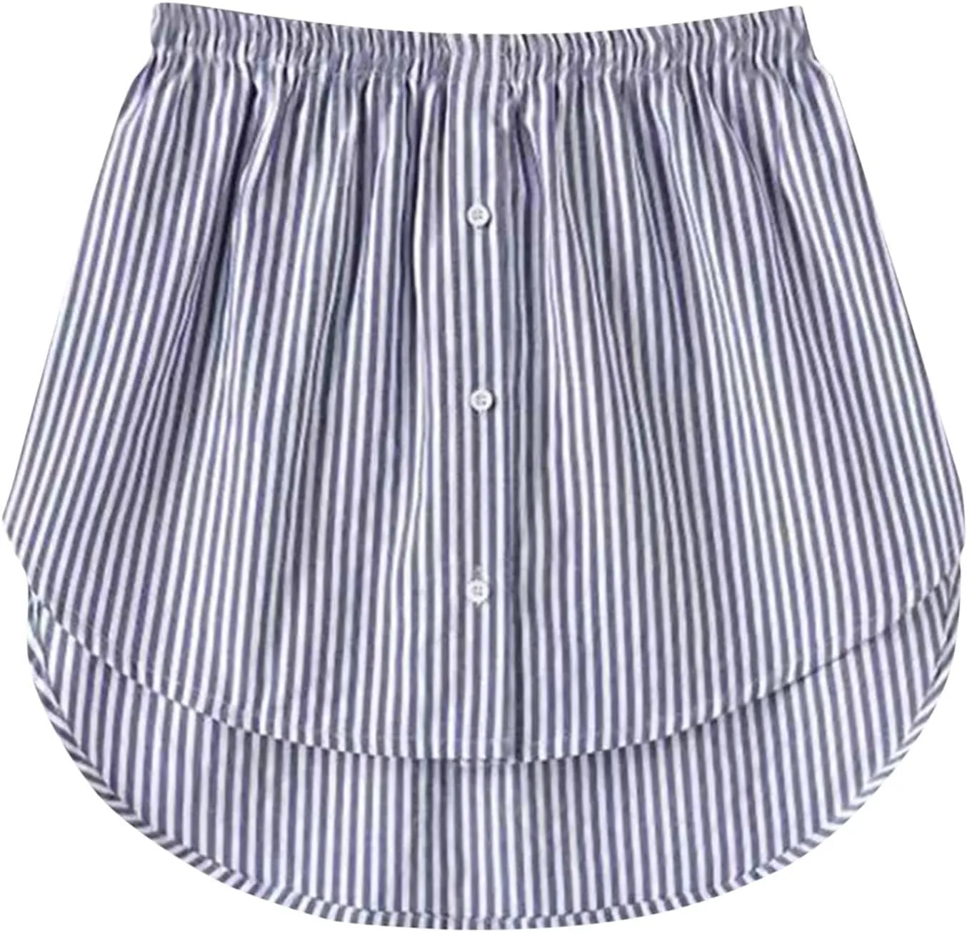 Cotton Bottom Skirt Extender for Layering Half Shirts Removable Layering Half Length Underskirt with Buttons