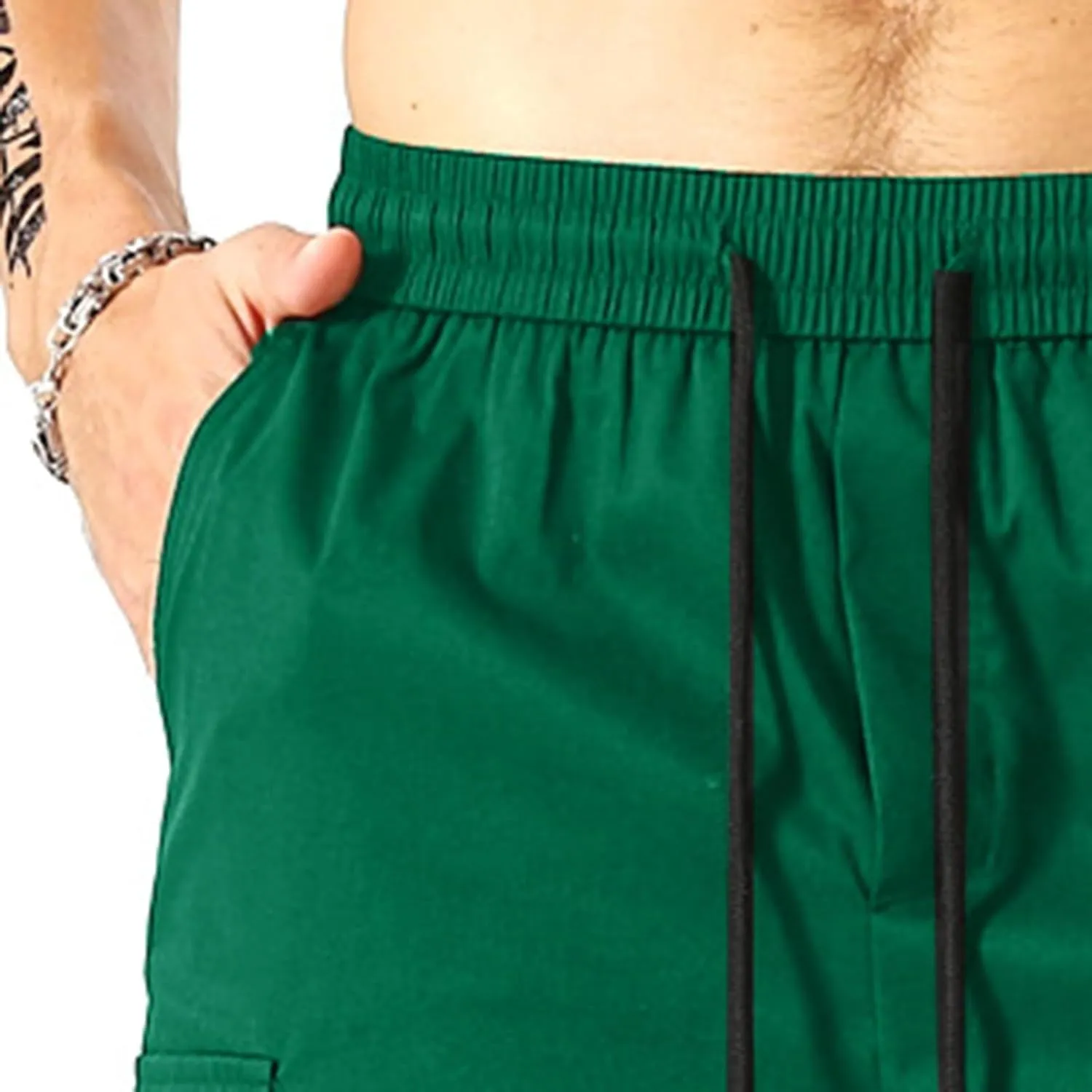 CRNTCEM Baggy Drawstring Cargo Shorts for Men Casual Twill Classic Relaxed Fit Work Short Pants Quick Dry Athletic Shorts