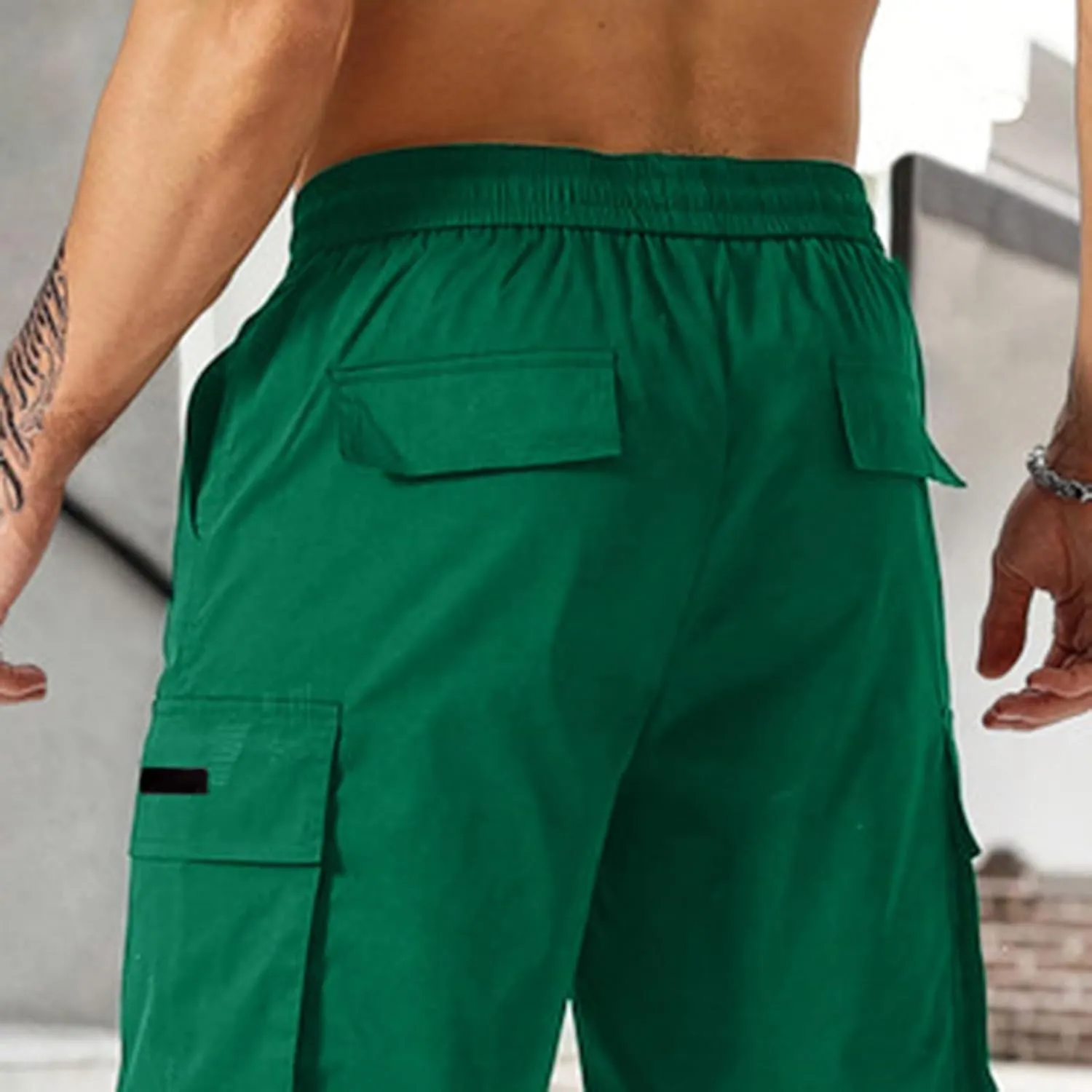 CRNTCEM Baggy Drawstring Cargo Shorts for Men Casual Twill Classic Relaxed Fit Work Short Pants Quick Dry Athletic Shorts