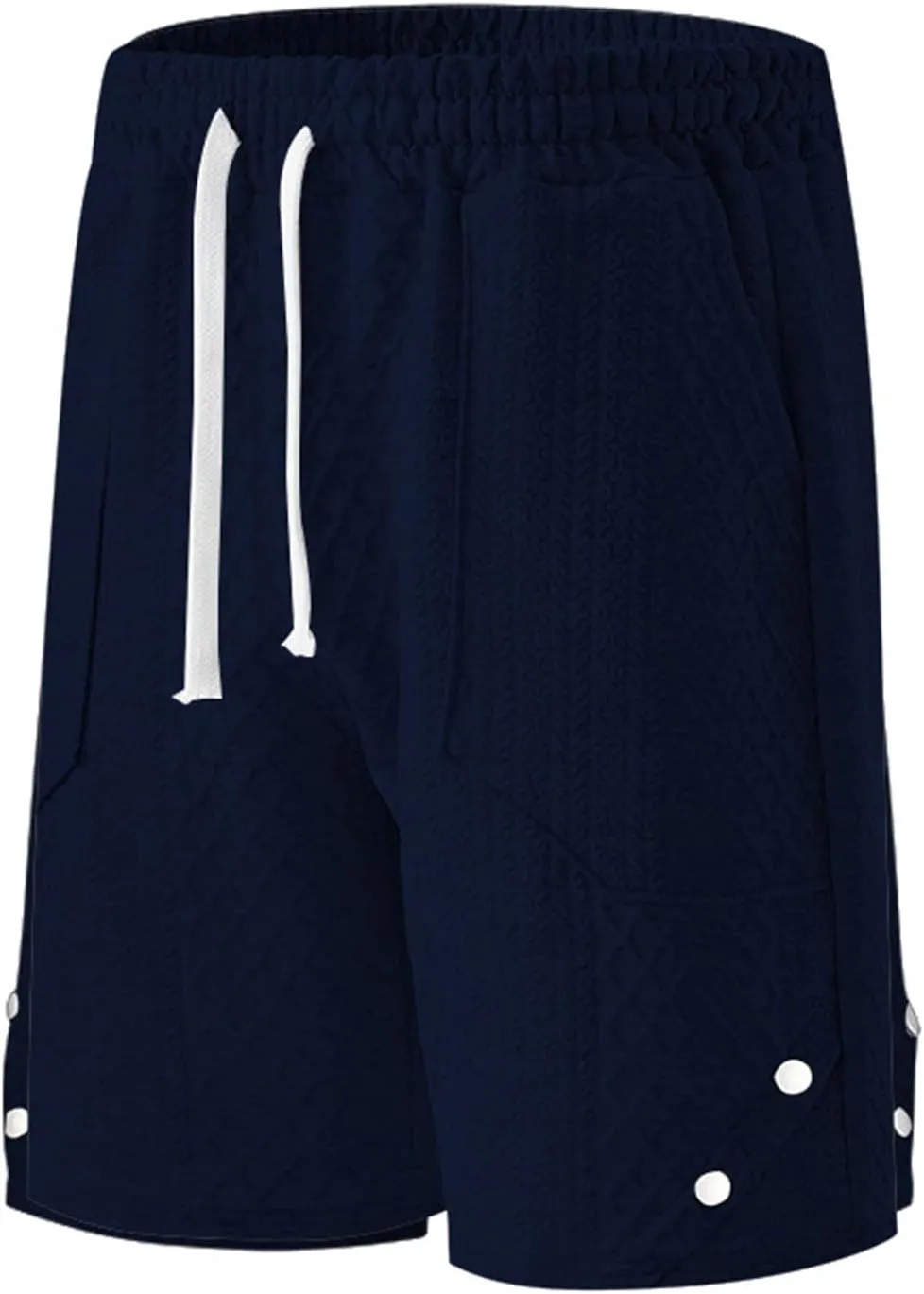 CRNTCEM Mens Drawstring Casual Beach Shorts Loose Summer Vacation Travel Shorts with Pockets Lightweight 7inch Inseam Short