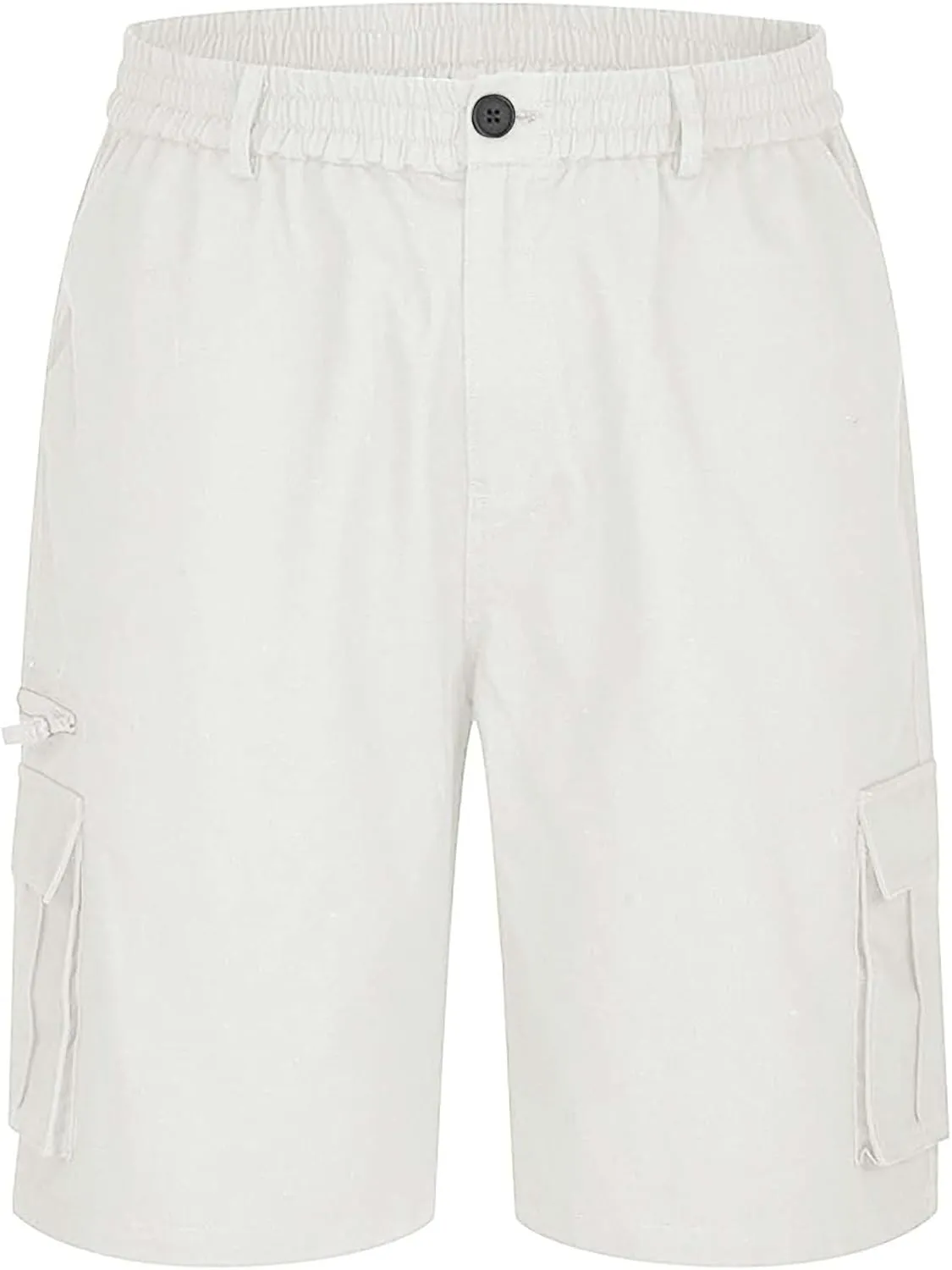CRNTCEM Mens Elastic Waisted Hiking Cargo Shorts Casual Quick Dry Summer Relaxed Fit Casual Work Short with Multi Pockets