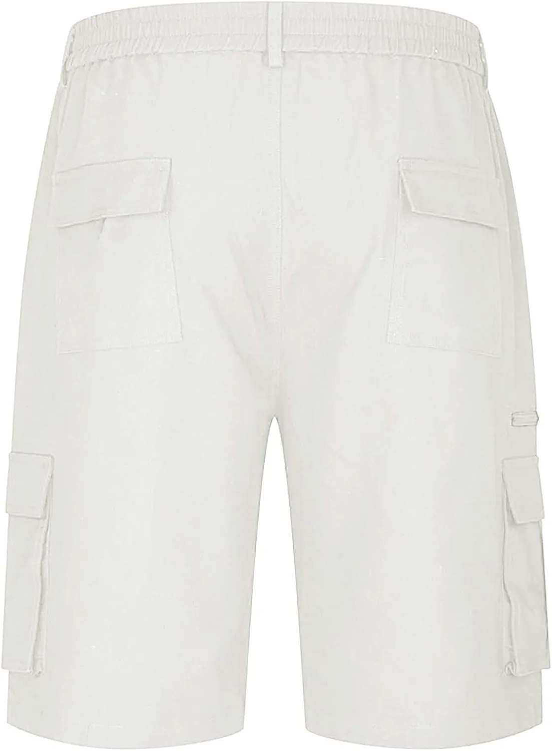 CRNTCEM Mens Elastic Waisted Hiking Cargo Shorts Casual Quick Dry Summer Relaxed Fit Casual Work Short with Multi Pockets