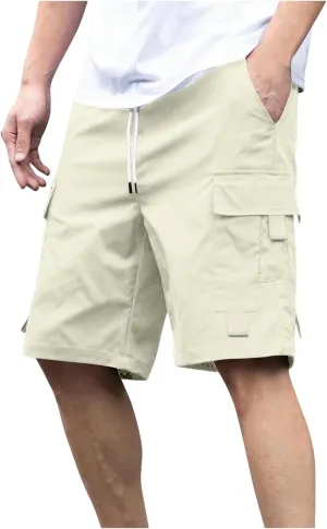 CRNTCEM Mens Ligthweight Outdoor Hiking Shorts Drawstring Casual Workout Running Work Shorts 2025 Classic Summer Sweat Short
