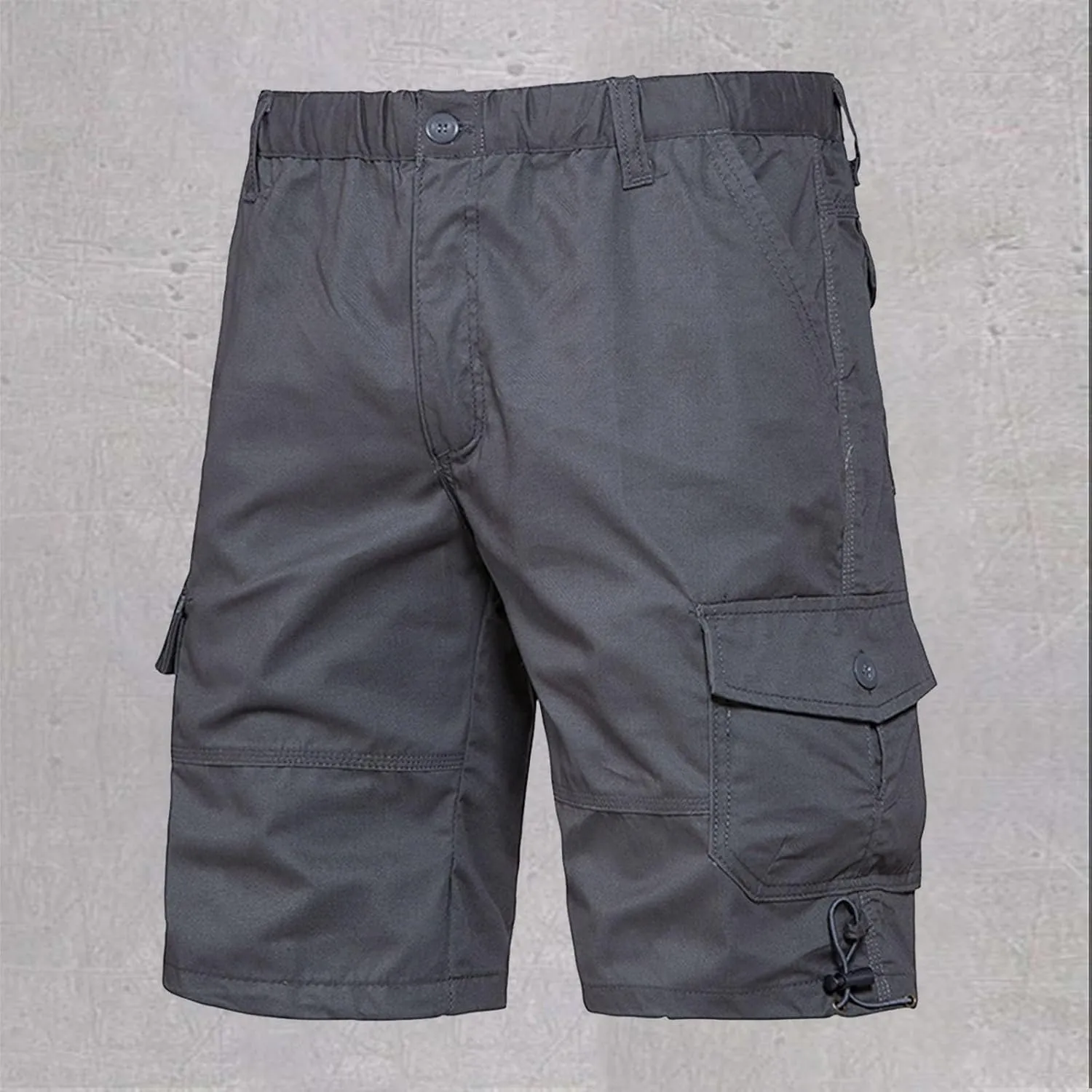 CRNTCEM Mens Outdoor Fishing Hiking Shorts Lightweight Outdoor Golf Work Shorts Expandable Waist Tactical Cargo Short Pants