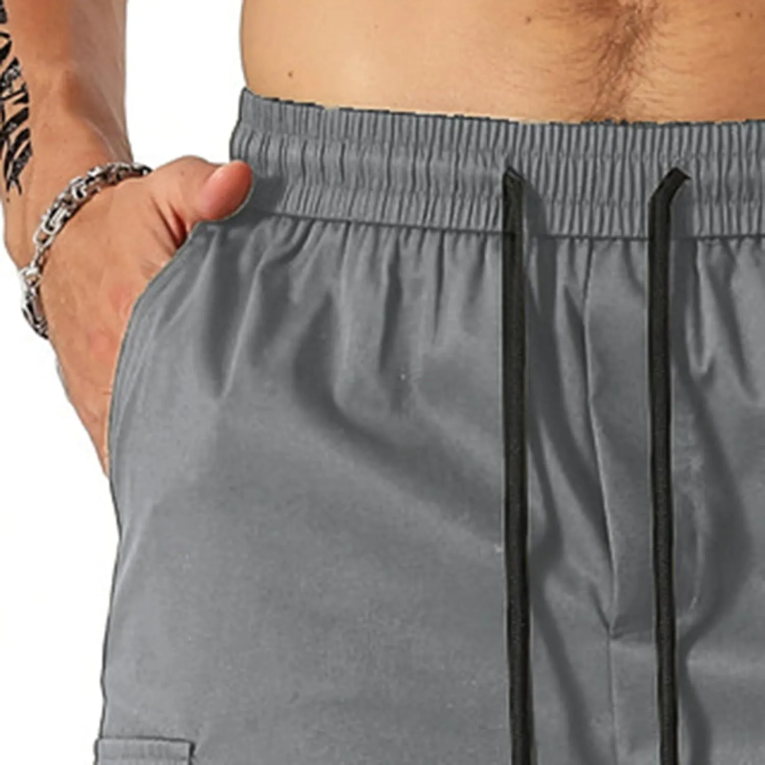 CRNTCEM Mens Straight Drawstring Casual Shorts Lightweight Stretchy Outdoor Hiking Running Summer Beach Shorts with Pocket