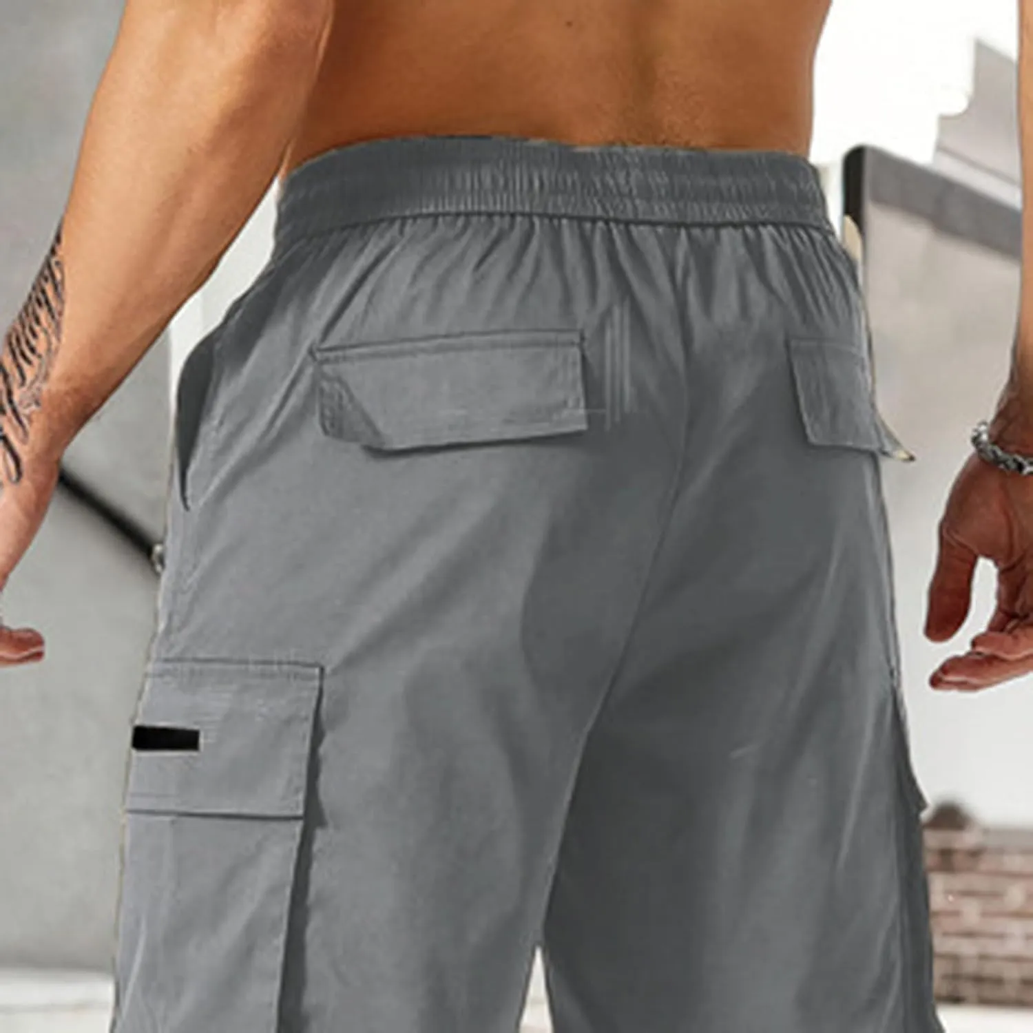 CRNTCEM Mens Straight Drawstring Casual Shorts Lightweight Stretchy Outdoor Hiking Running Summer Beach Shorts with Pocket