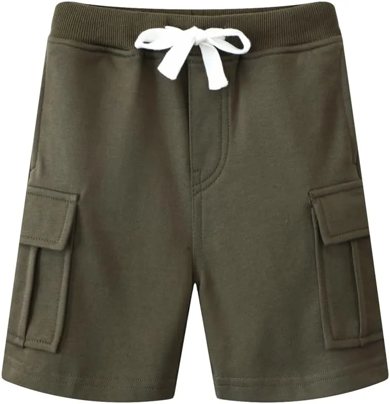 DINGDONG'S CLOSET Tollder Kid Boys' Drawstring Cargo Shorts