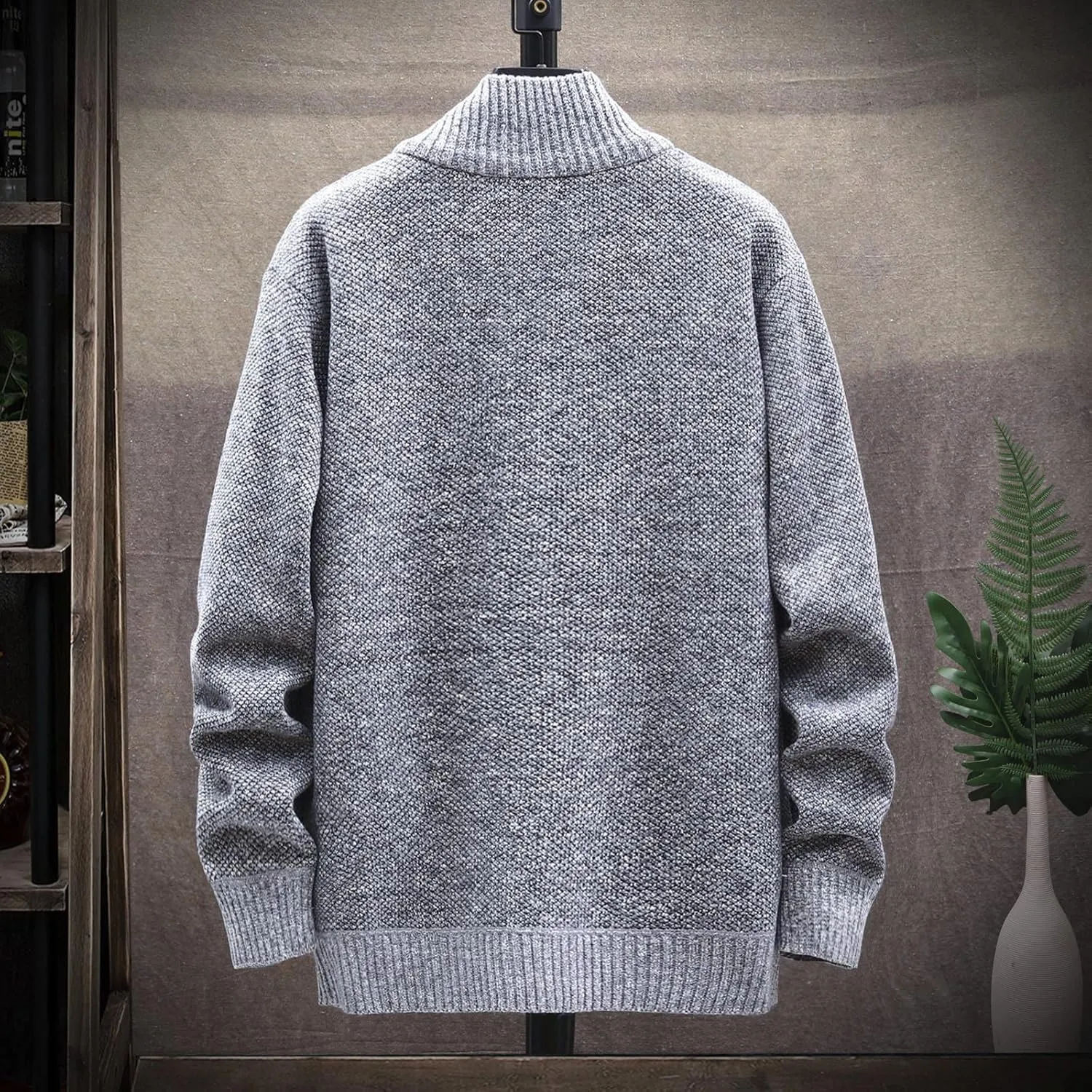 Dudubaby Ugly Sweater Menautumn and Winter Fashion Loose Cardigan Warm Lapel Hooded Jacket Sweater Plus Size Sweaters